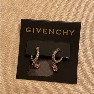 Givenchy Rhinestone Hoop Earrings
